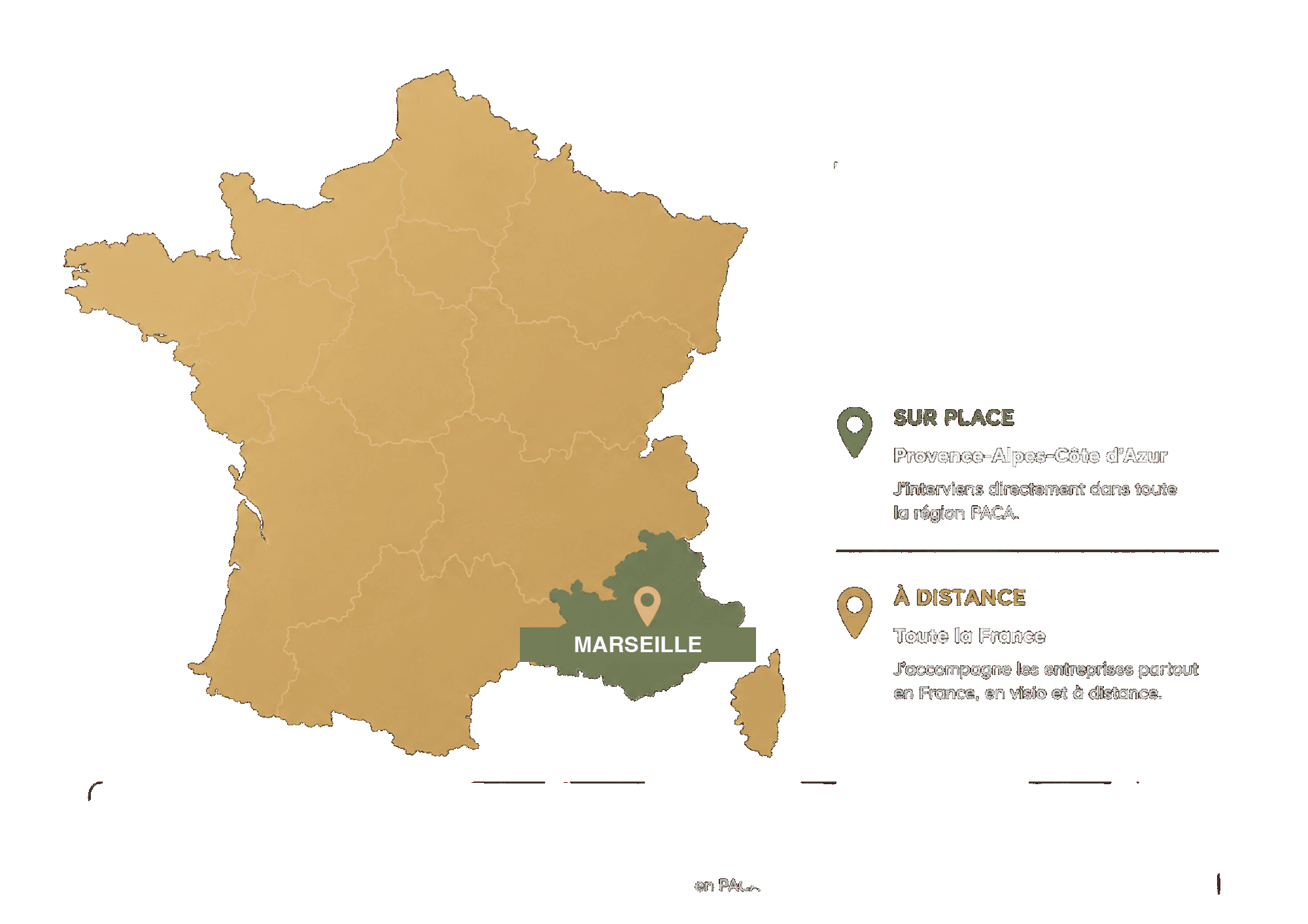 Zone d'intervention JWL Marketing — PACA sur place, France entière à distance